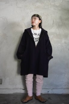 画像2: 30〜40's SHENK & TITTLE SPORT ハーフジップ ウールアスレチックパーカー NAVY L (2)