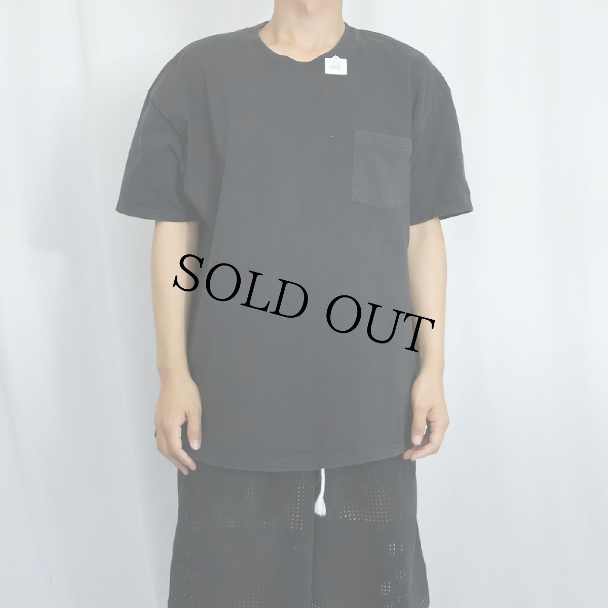 画像2: 90〜2000's Hanes 無地ポケットTシャツ BLACK L (2)