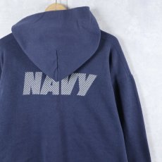 画像2: SOFFE USA製 "NAVY" リフレクタープリントスウェットフーディー NAVY M (2)