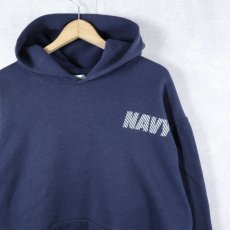 画像1: SOFFE USA製 "NAVY" リフレクタープリントスウェットフーディー NAVY M (1)