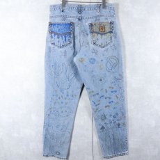画像2: Carhartt ハンドペイント デニムパンツ W34 (2)