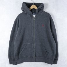 画像1: POLO Ralph Lauren ロゴ刺繍 スウェットジップパーカー XL (1)