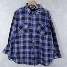 画像1: BIGMAC チェック柄 ヘビーネルシャツ XL (1)