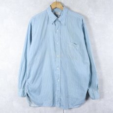 画像1: 50's Beltex マルチストライプ柄 マチ付き シャツ SIZE16 (1)