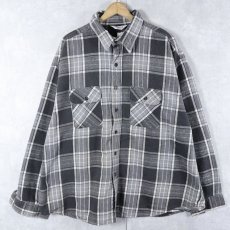画像1: 90's FIVE BROTHER USA製 チェック柄 ヘビーネルシャツ 3XL (1)
