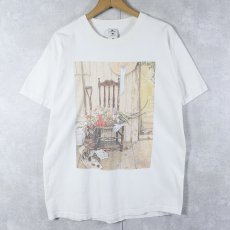 画像1: Norman Rockwell "Spring Flowers" アートプリントTシャツ L (1)
