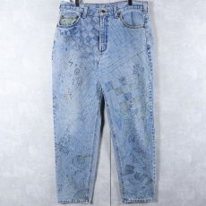 画像1: Carhartt ハンドペイント デニムパンツ W34 (1)