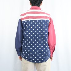 画像3: THE men's COMPANY 星条旗柄 コットンシャツ L (3)