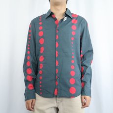画像2: ARMANI EXCHANGE ドット柄 コットンシャツ M (2)