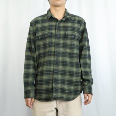 画像2: FILSON オンブレーチェック柄 ヘビーネルシャツ M (2)