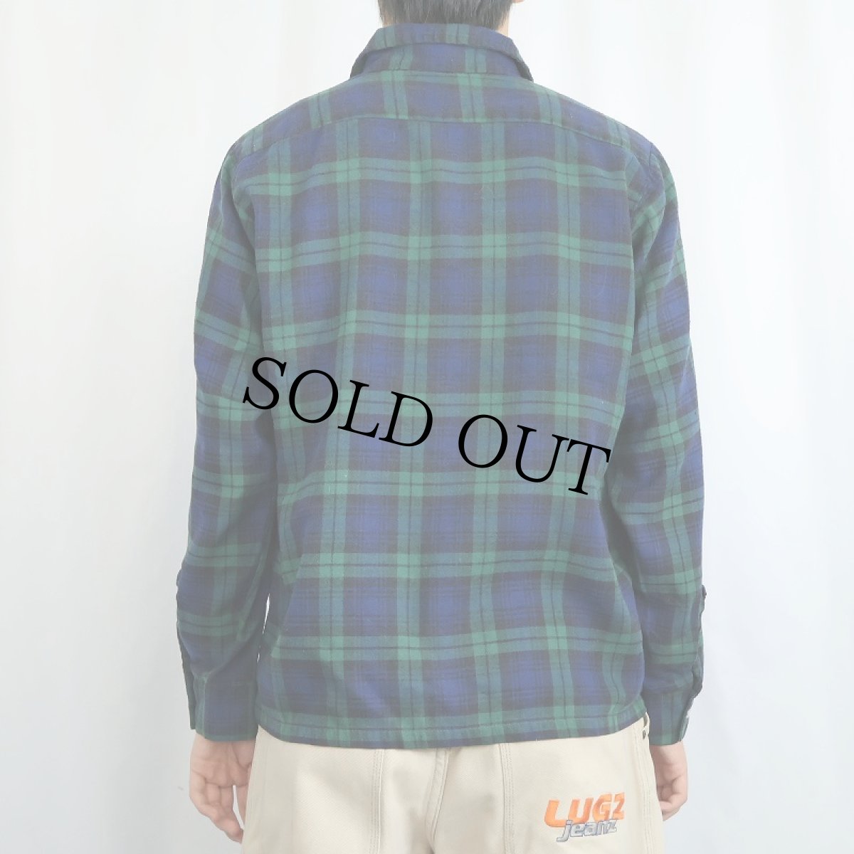画像3: 70's L.L.Bean 筆記体タグ ブラックウォッチチェック柄 ライトネルシャツ M (3)
