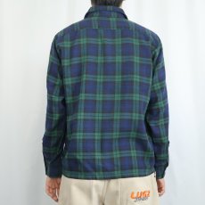 画像3: 70's L.L.Bean 筆記体タグ ブラックウォッチチェック柄 ライトネルシャツ M (3)