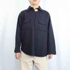 画像2: "U.S.NAVY TYPE" CPOウールシャツ NAVY (2)