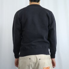 画像5: 80〜90's Champion 青刺繍タグ 中期 USA製 前V ロゴ刺繍 スウェット BLACK M (5)