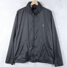 画像1: POLO Ralph Lauren ロゴ刺繍 ソフトシェルジップジャケット BLACK M (1)
