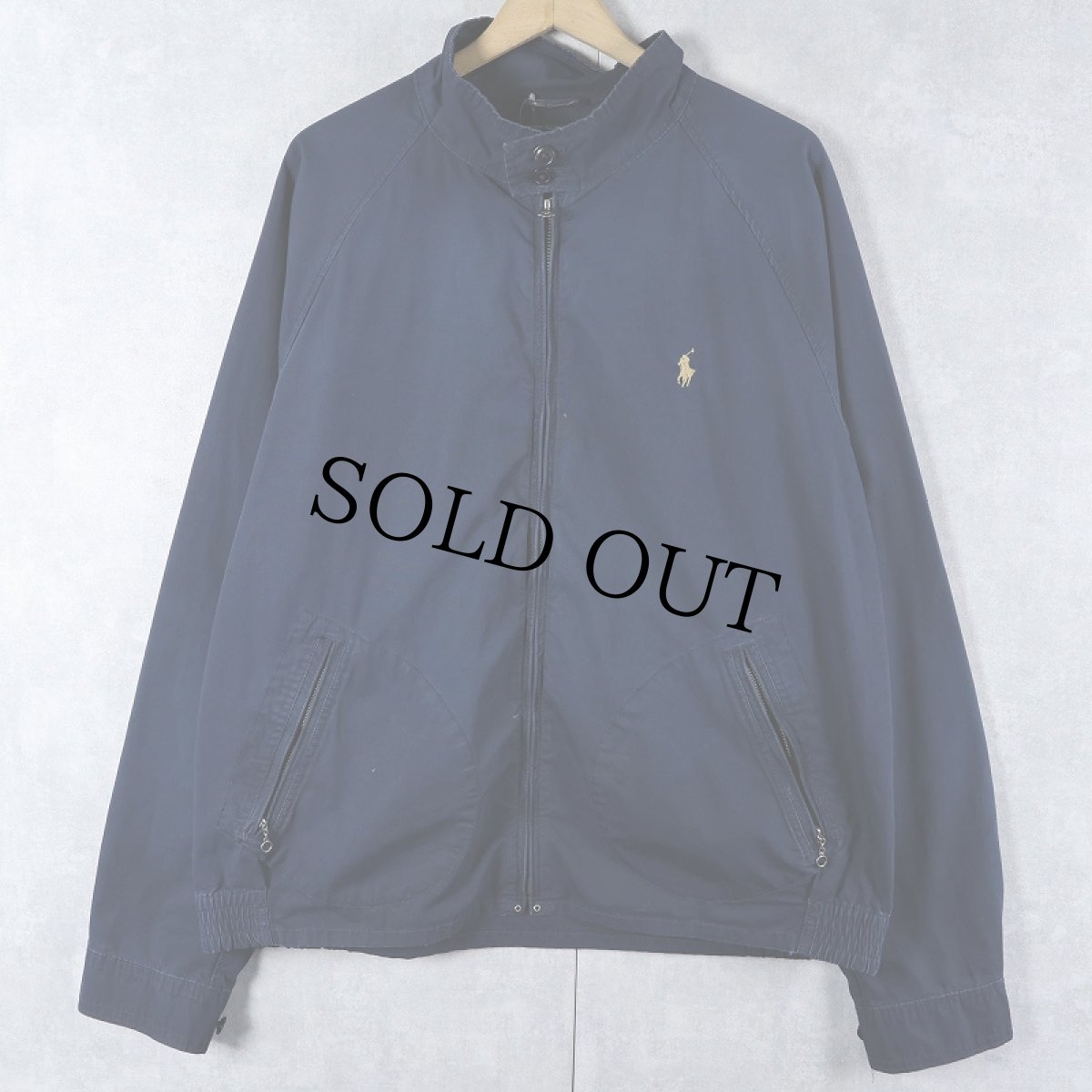 画像1: POLO Ralph Lauren ロゴ刺繍 コットンスイングトップ NAVY XL (1)