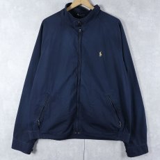 画像1: POLO Ralph Lauren ロゴ刺繍 コットンスイングトップ NAVY XL (1)