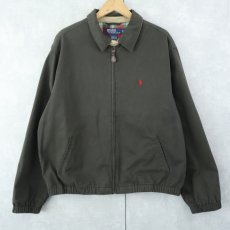 画像1: POLO Ralph Lauren ロゴ刺繍 コットンスイングトップ DARK BROWN L (1)