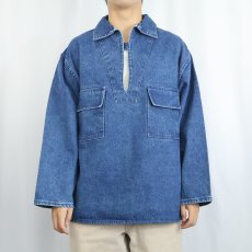 画像2: CORNWALL FRANCE製 デニムフィッシャーマンスモック SIZE50 (2)