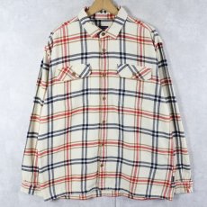 画像1: 2016 Patagonia チェック柄 ヘビーネルシャツ L (1)