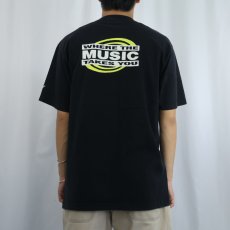 画像4: 2000's SONY "WHERE THE MUSIC TAKES YOU" テクノロジー企業 プリントTシャツ BLACK L (4)