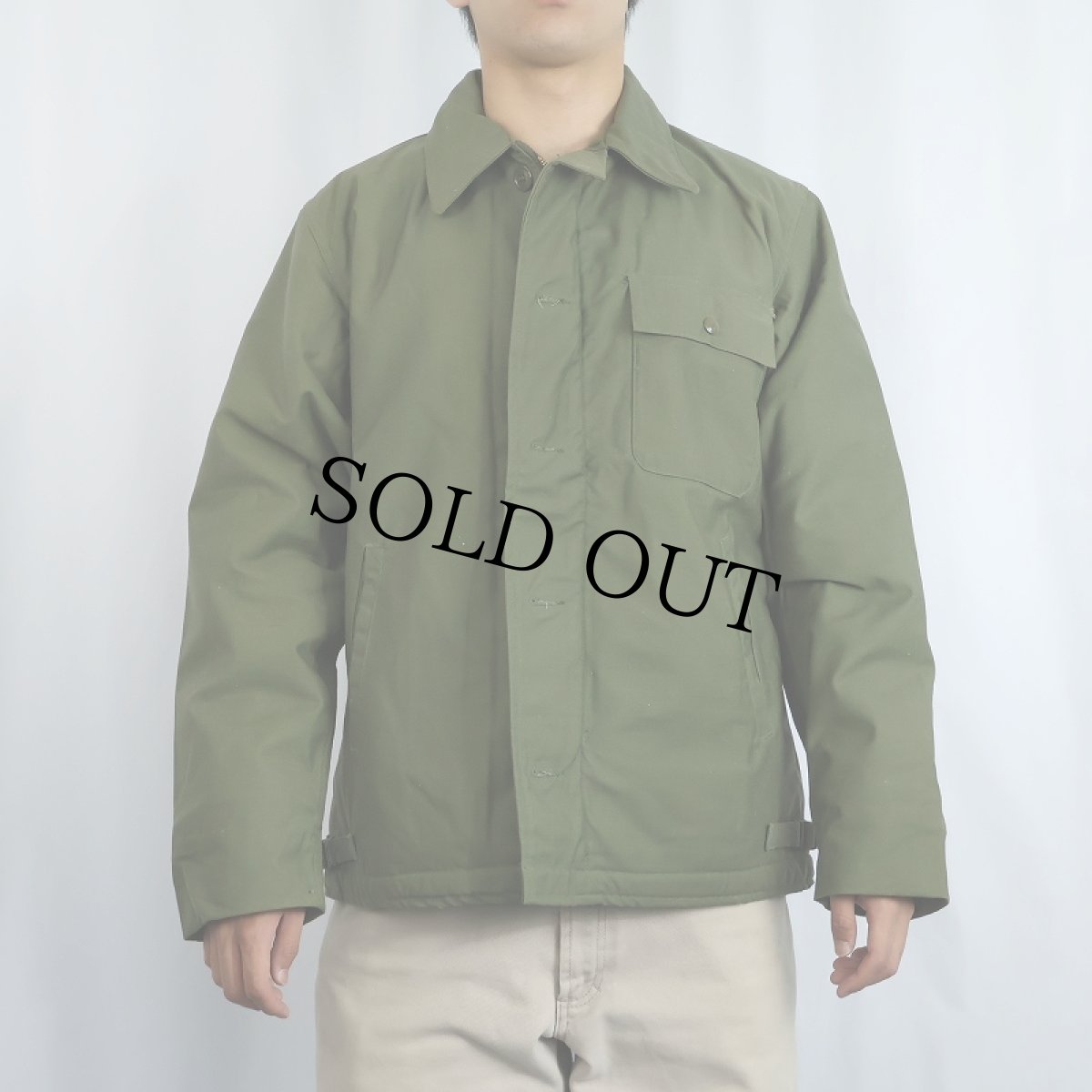 画像2: 70's U.S.NAVY A-2 デッキジャケット DEADSTOCK MEDIUM (2)