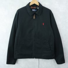 画像1: POLO Ralph Lauren ロゴ刺繍 コットンスイングトップ BLACK L (1)
