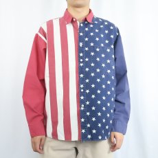 画像2: THE men's COMPANY 星条旗柄 コットンシャツ L (2)
