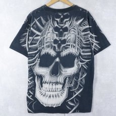画像2: LIQUID BLUE スカル 大判プリントTシャツ L (2)