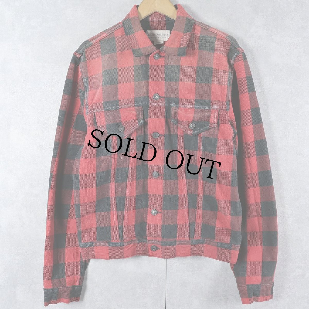 画像1: Ralph Lauren DENIM&SUPPLY バッファローチェック柄 デニムジャケット M (1)