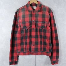 画像1: Ralph Lauren DENIM&SUPPLY バッファローチェック柄 デニムジャケット M (1)