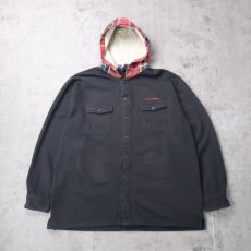 画像1: 90's POLO SPORT Ralph Lauren チェック柄 スウェットシャツパーカー BLACK XL (1)