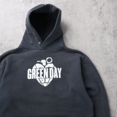 画像1: GREEN DAY "american idiot" ロックバンドスウェットフーディ BLACK L (1)