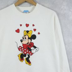 画像1: 80's Disney USA製 "MINNIE MOUSE" キャラクタープリントスウェット M (1)
