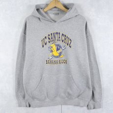 画像1: UC SANTA CRUZ "BANANA SLUGS" プリントスウェットフーディー L (1)