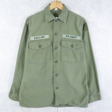 画像1: 60〜70's U.S.ARMY パッチ付き ユーティリティシャツ 3rd (1)