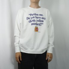 画像2: 90's USA製 "Pardon me. Do you have any cheap,..." CMパロディプリントスウェット XL (2)
