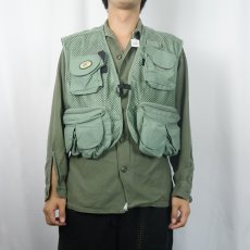 画像2: 90's L.L.Bean "FLY FISHING" メッシュフィッシングベスト L タグ付き (2)