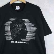 画像1: 90's John Lennon USA製 "We all shine on" プリントTシャツ BLACK XL (1)