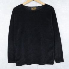 画像1: 80〜90's Eddie Bauer ベロアロンT BLACK S (1)