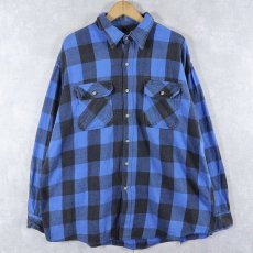 画像1: 80〜90's WINTER RUN バッファローチェック柄 ヘビーネルシャツ (1)