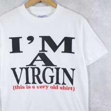 画像1: 80's USA製 "I'M A VIRGIN(this is a very old shirt)" プリントTシャツ M (1)