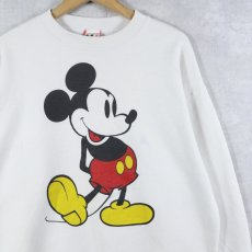 画像1: 90's Disney MICKEY MOUSE USA製 キャラクタープリントスウェット XL (1)