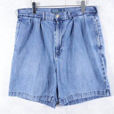 画像1: POLO Ralph Lauren "TYLER SHORT" 2タックデニムショーツ W33 (1)