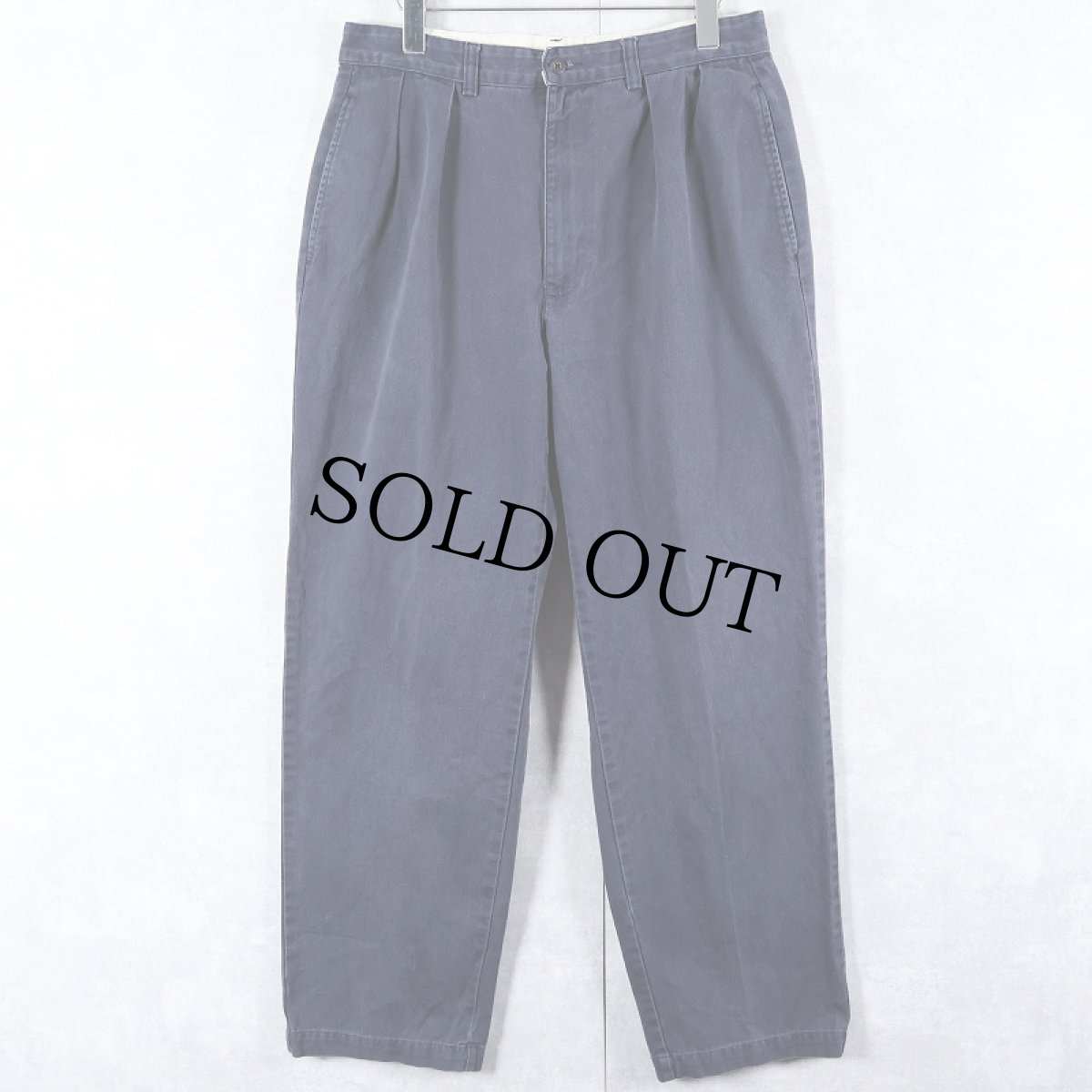 画像1: POLO Ralph Lauren "POLO CHINO" 2タック チノトラウザーズ NAVY W31 (1)