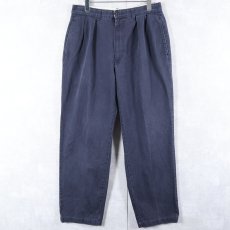 画像1: POLO Ralph Lauren "POLO CHINO" 2タック チノトラウザーズ NAVY W31 (1)