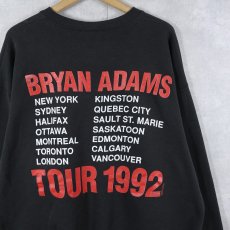 画像2: 90's Bryan Adams シンガーソングライターツアースウェット BLACK XL (2)