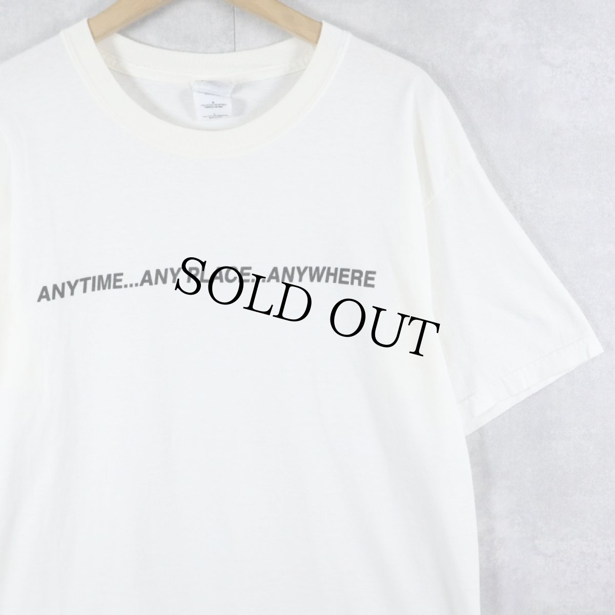 画像1: "ANYTIME...ANY PLACE...ANYWHERE" プリントTシャツ L (1)