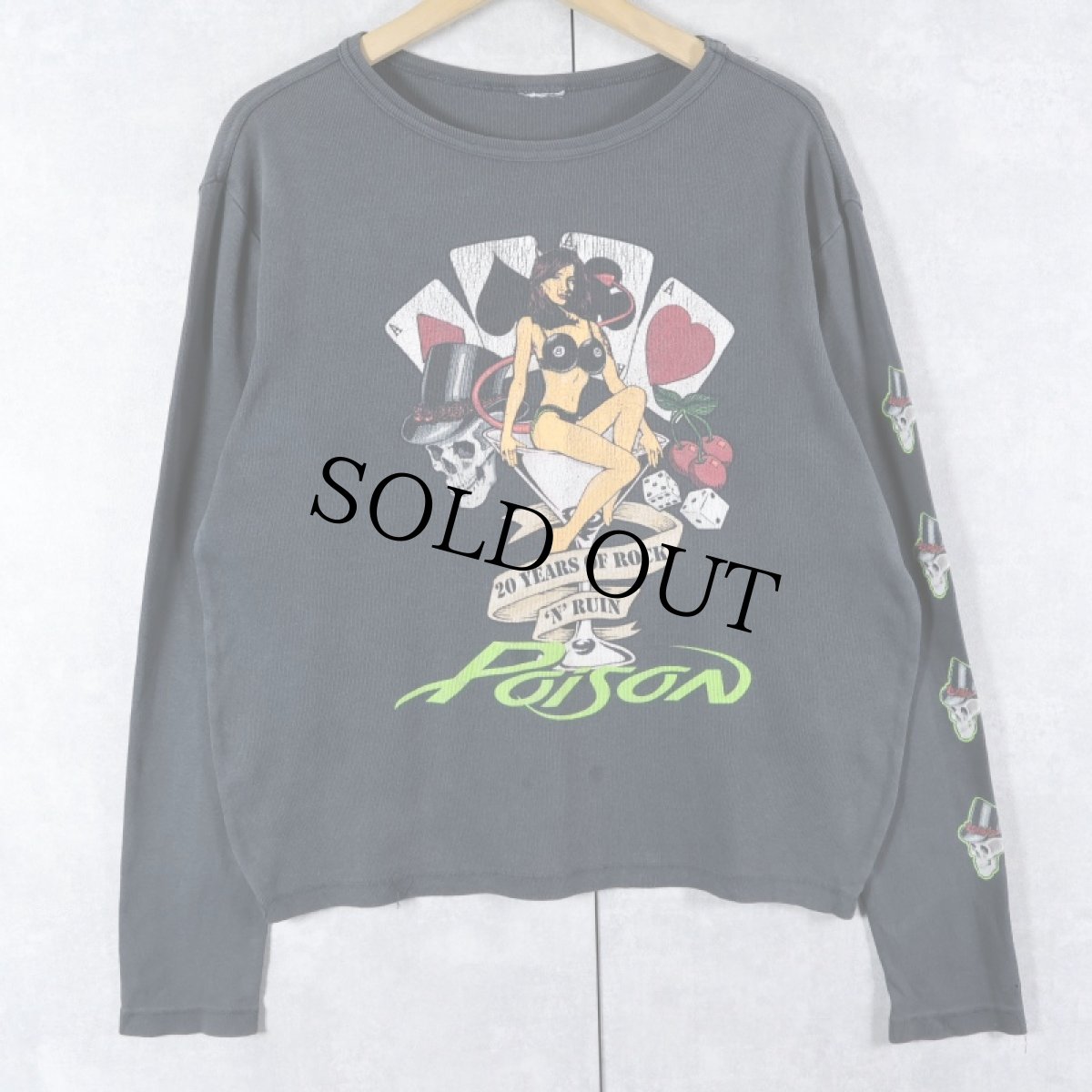 画像1: POISON "20 Years of Rock 'N' Ruin" ロックバンドロンT BLACK (1)