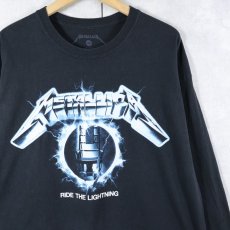 画像1: METALLICA "RIDE THE LIGHTING" ロックバンドアルバムロンT BLACK XL (1)